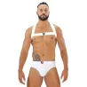 TOF Paris Harnais élastique Fetish X Blanc